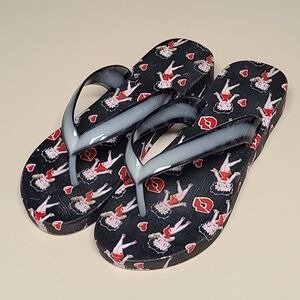 Retro Betty Boop flip flop sandals size 11